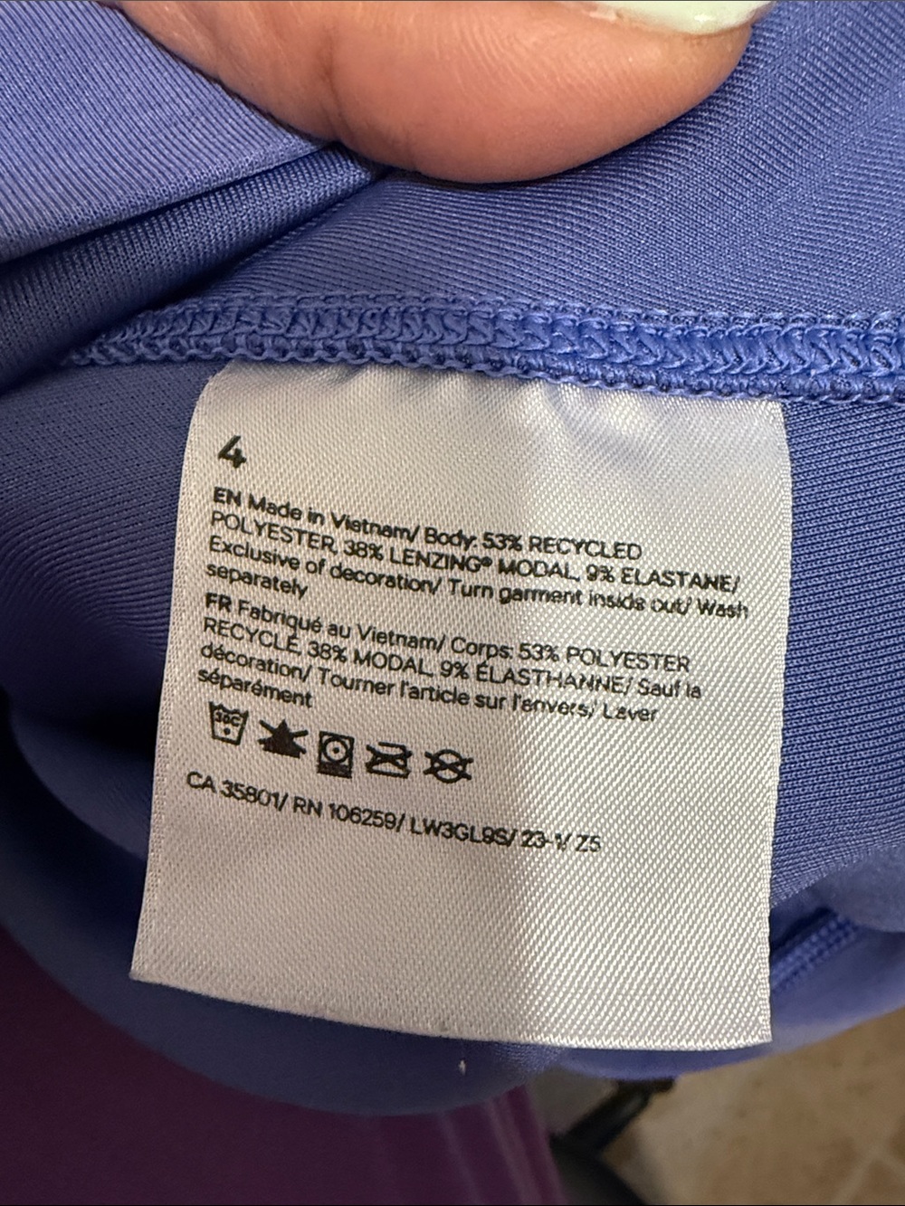 lululemon athletica Cropped Crewneck Sweatshirt - Periwinkle - Picture 7 of 7